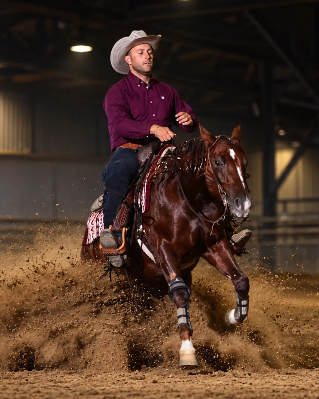 Claudio Dargenio in sella a un Quarter Horse