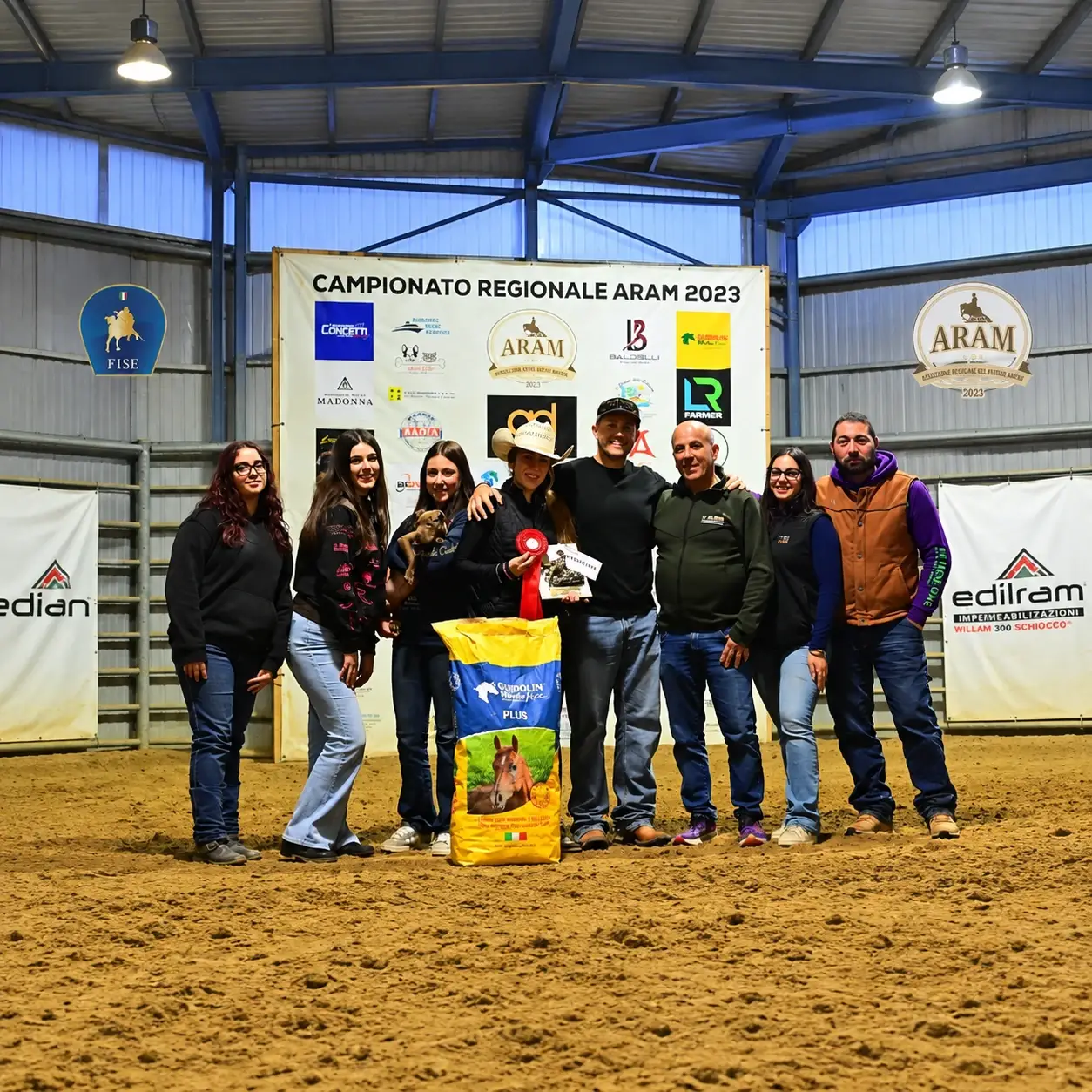 Premiazione al Campionato Regionale ARAM 2023 con allievi e istruttori del Ranch